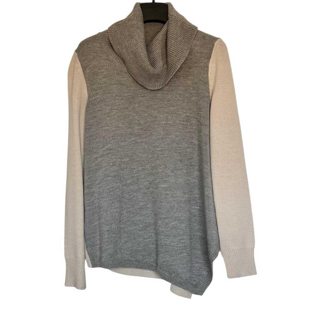 BCBGMaxAzria Two-Tone Cowl Neck Wool Sweater